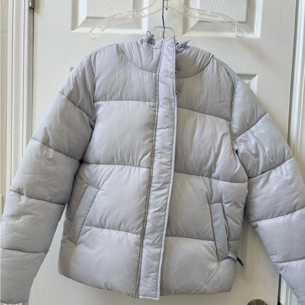 PINK Victoria's Secret Powder BluePuffer Coat